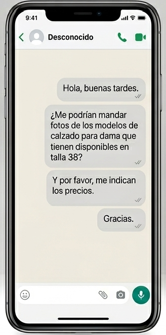 Clientes pidiendo fotos por WhatsApp
